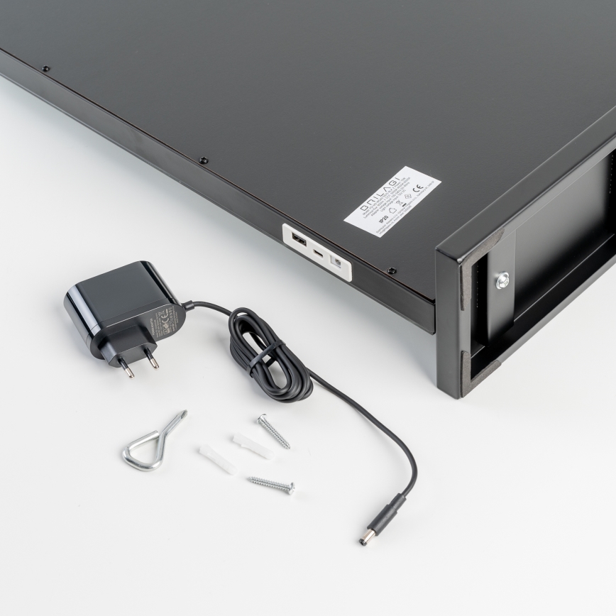 BRILAGI - Miroir de maquillage LED à intensité variable HOLLYWOOD LED/15W/230V CCT + 2x USB 55x77 cm noir