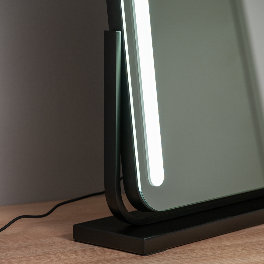 BRILAGI - Miroir de maquillage LED à intensité variable CALIFORNIA LED/22W/230V 3000/4000/6500K 58x43 cm noir