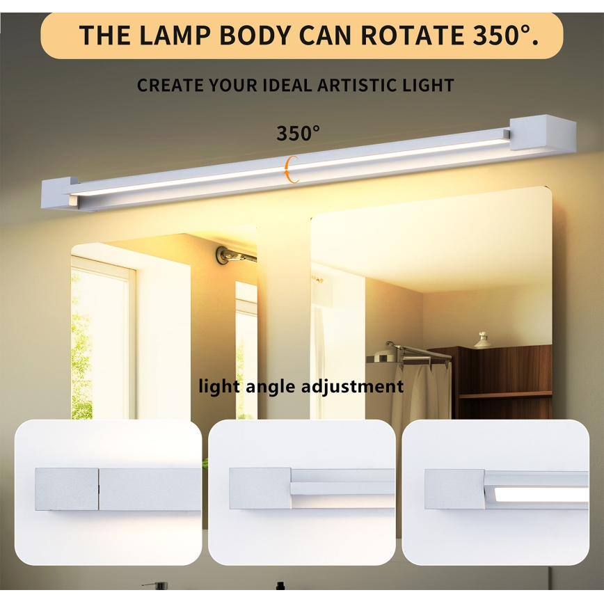 Brilagi - Éclairage LED pour miroir de salle de bains AQUA LINE LED/36W/230V 120 cm IP44 chrome mat IRC 90