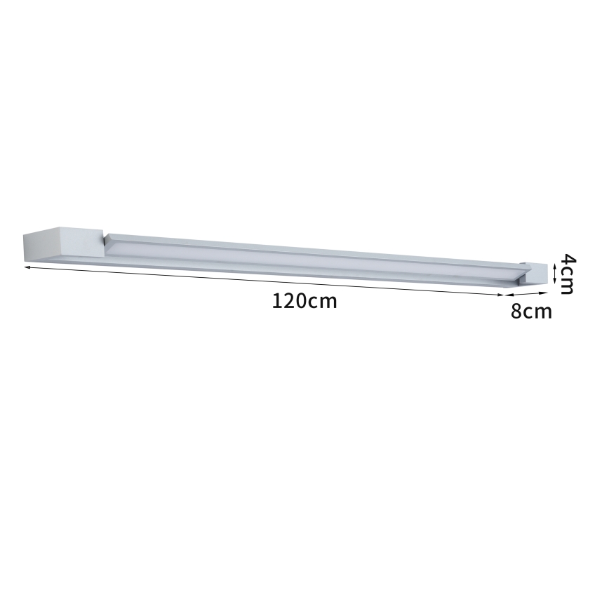 Brilagi - Éclairage LED pour miroir de salle de bains AQUA LINE LED/36W/230V 120 cm IP44 chrome mat IRC 90