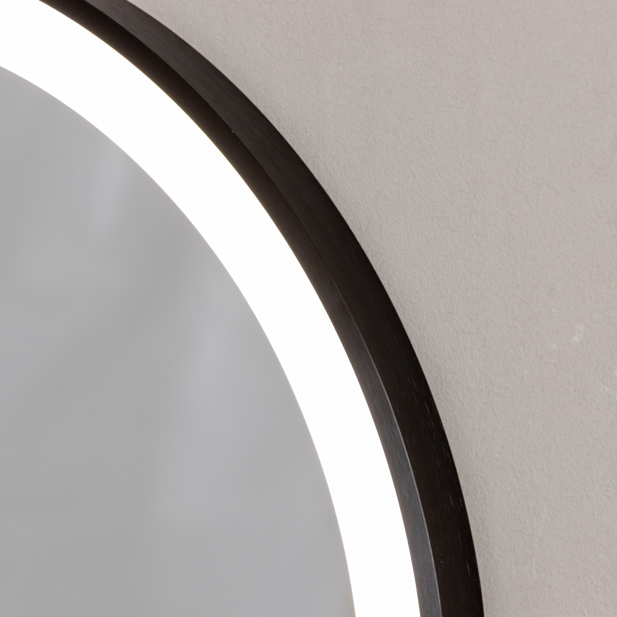 Brilagi - Miroir LED pour salle de bains CANZO LED/25W/230V 50x80 cm noir IP44 IRC 90 dimmable + CCT