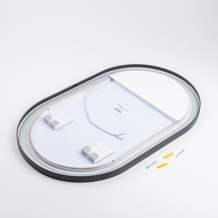 Brilagi - Miroir LED pour salle de bains CANZO LED/25W/230V 50x80 cm noir IP44 IRC 90 dimmable + CCT