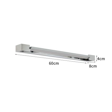 Brilagi - Éclairage LED pour miroir de salle de bains AQUA LINE LED/18W/230V 60 cm IP44 chrome brillant IRC 90