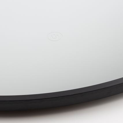 Brilagi - Miroir de salle de bains LED NOVARA LED/19W/230V Ø 60 cm noir IP44 CRI 90 dimmable + CCT