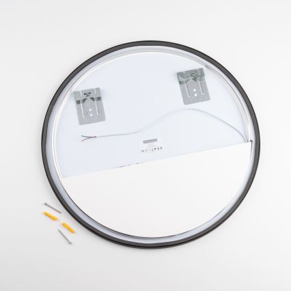 Brilagi - Miroir de salle de bains LED NOVARA LED/19W/230V Ø 60 cm noir IP44 CRI 90 dimmable + CCT