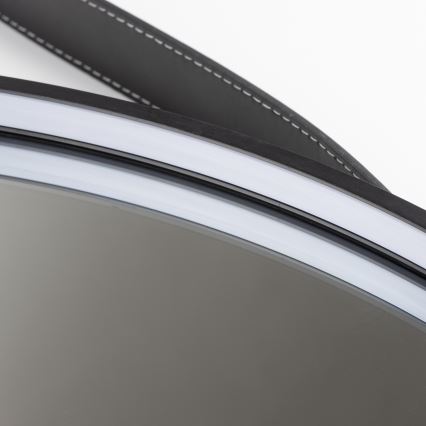 Brilagi - Miroir de salle de bains LED PALANZO LED/19W/230V Ø 60 cm noir IP44 IRC 90 dimmable + CCT (température de couleur réglable)