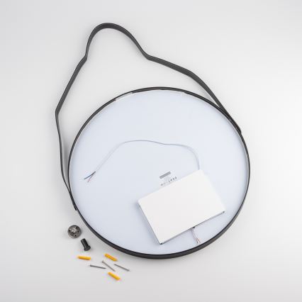 Brilagi - Miroir de salle de bains LED PALANZO LED/19W/230V Ø 60 cm noir IP44 IRC 90 dimmable + CCT (température de couleur réglable)