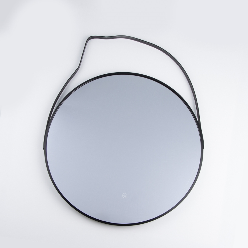 Brilagi - Miroir de salle de bains LED VERESE LED/19W/230V Ø 60 cm noir IP44 IRC 90 dimmable + CCT