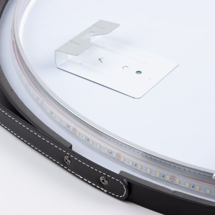 Brilagi - Miroir de salle de bains LED VERESE LED/19W/230V Ø 60 cm noir IP44 IRC 90 dimmable + CCT