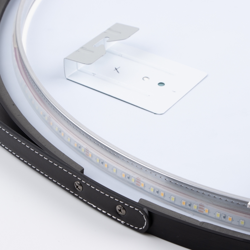 Brilagi - Miroir de salle de bains LED VERESE LED/19W/230V Ø 60 cm noir IP44 IRC 90 dimmable + CCT