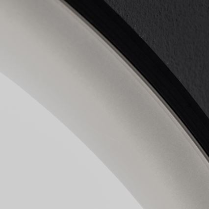 Brilagi - Miroir chauffant de salle de bains LED dimmable avec rétroéclairage ALU PRO LED/18W/230V Ø 60 cm 3000/4000/6500K IP44 noir CRI 90