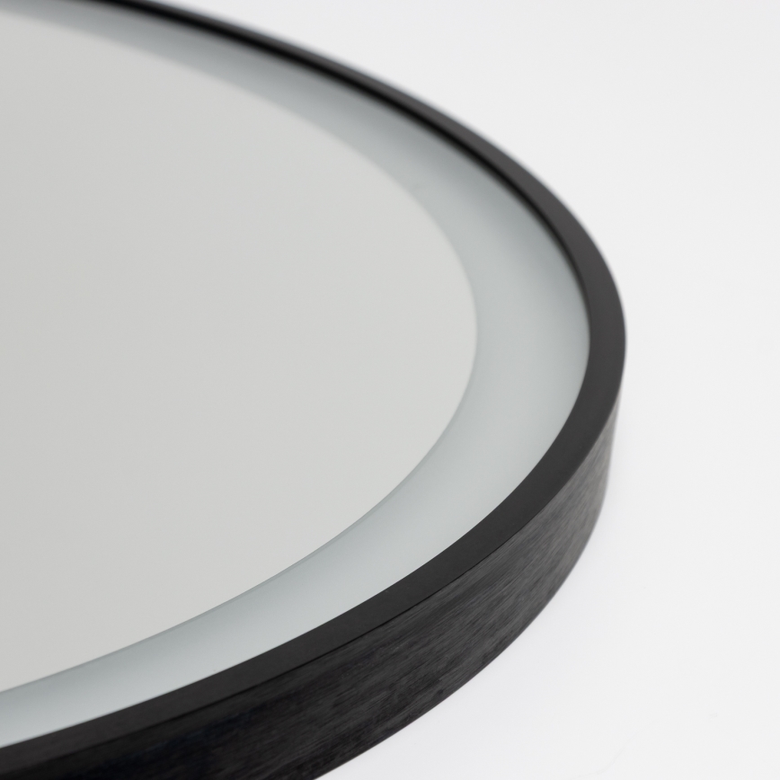 Brilagi - Miroir chauffant de salle de bains LED dimmable avec rétroéclairage ALU PRO LED/18W/230V Ø 60 cm 3000/4000/6500K IP44 noir CRI 90