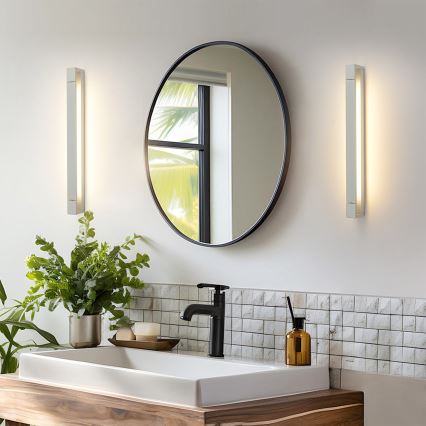 Brilagi - Éclairage LED pour miroir de salle de bains AQUA LINE LED/18W/230V 60 cm IP44 chrome mat IRC 90