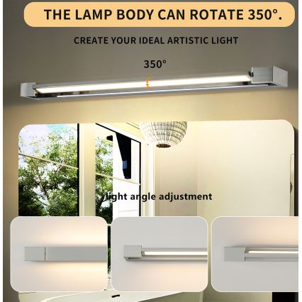 Brilagi - Éclairage LED pour miroir de salle de bains AQUA LINE LED/24W/230V 90 cm IP44 finition chromée brillante IRC 90