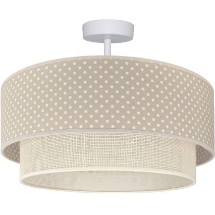 Brilagi - Plafonnier LED en saillie BOHO BOBO 1xE27/10W/230V Ø 40 cm à pois beige/crème