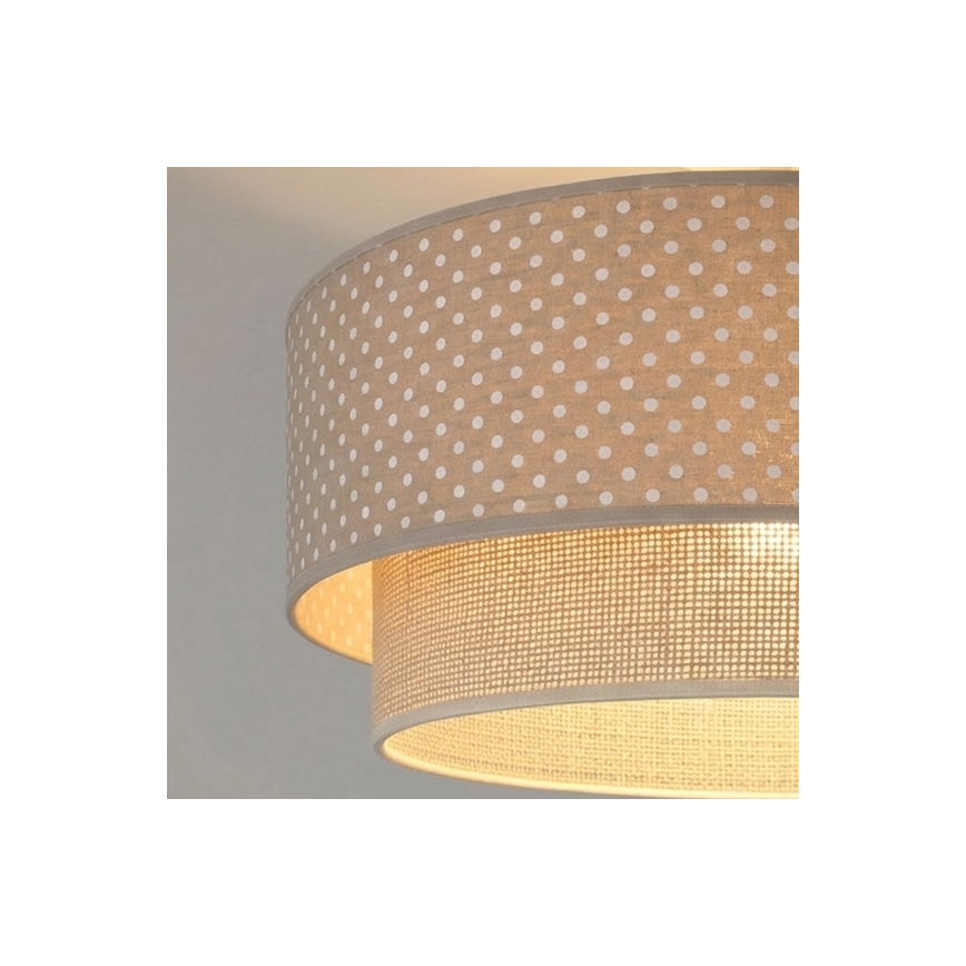 Brilagi - Plafonnier LED en saillie BOHO BOBO 1xE27/10W/230V Ø 40 cm à pois beige/crème