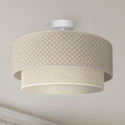 Brilagi - Plafonnier LED en saillie BOHO BOBO 1xE27/10W/230V Ø 40 cm à pois beige/crème