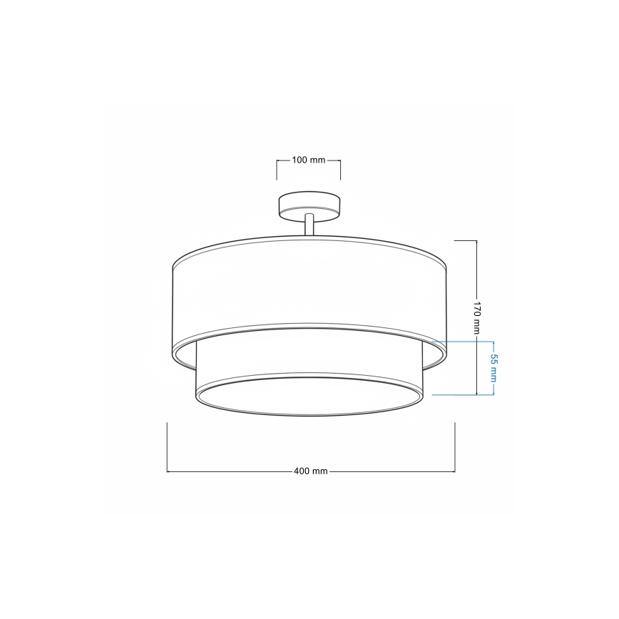 Brilagi - Plafonnier LED en saillie BOHO BOBO 1xE27/10W/230V Ø 40 cm à pois beige/crème