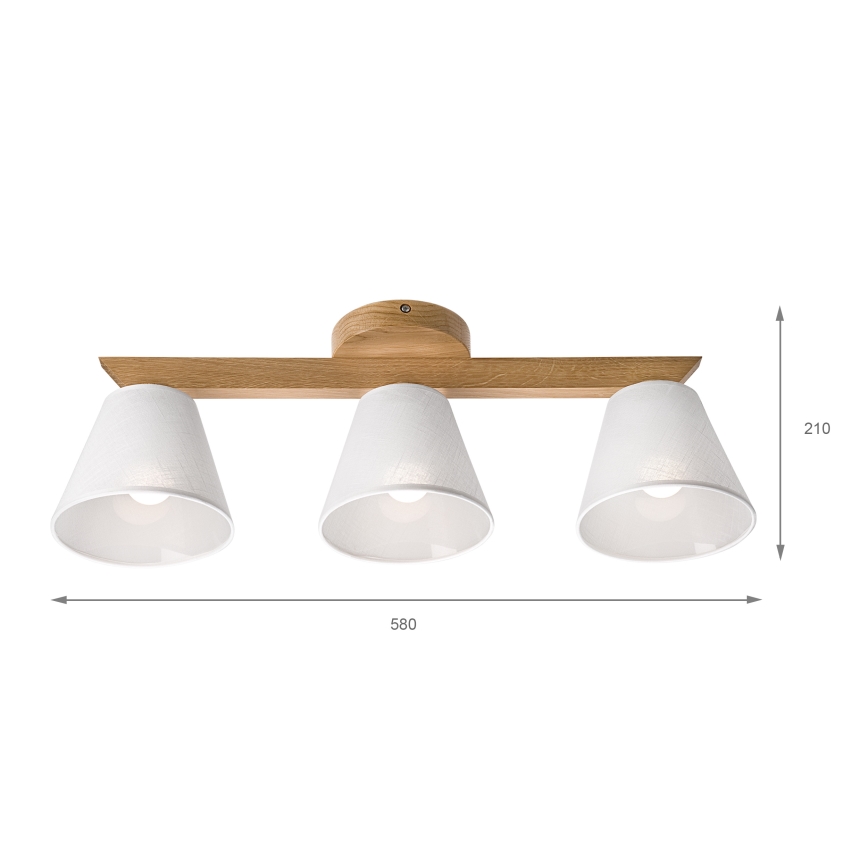 Brilagi - LED  Plafonnier ANTHONY 3xE14/40W/230V chêne/blanc