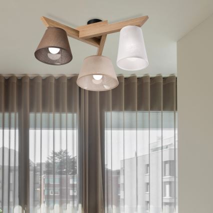 Brilagi - LED  Plafonnier ANTHONY 3xE14/40W/230V chêne