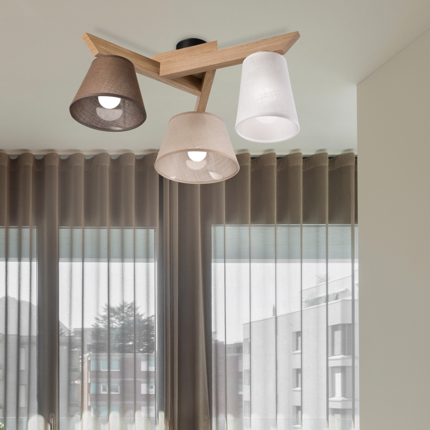 Brilagi - LED  Plafonnier ANTHONY 3xE14/40W/230V chêne
