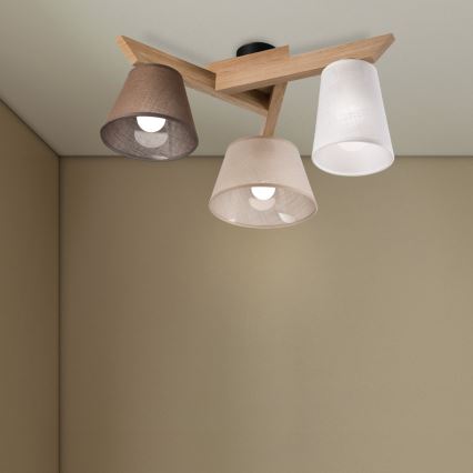 Brilagi - LED  Plafonnier ANTHONY 3xE14/40W/230V chêne