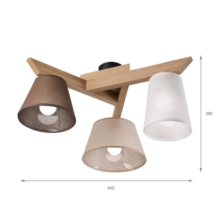 Brilagi - LED  Plafonnier ANTHONY 3xE14/40W/230V chêne