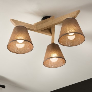 Brilagi - LED  Plafonnier ANTHONY 3xE14/40W/230V chêne/marron