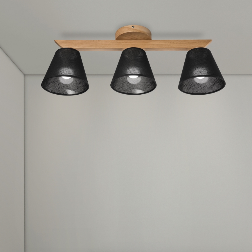 Brilagi - LED  Plafonnier ANTHONY 3xE14/40W/230V chêne/noir