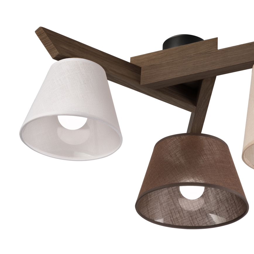 Brilagi - LED  Plafonnier ANTHONY 3xE14/40W/230V chêne noyer