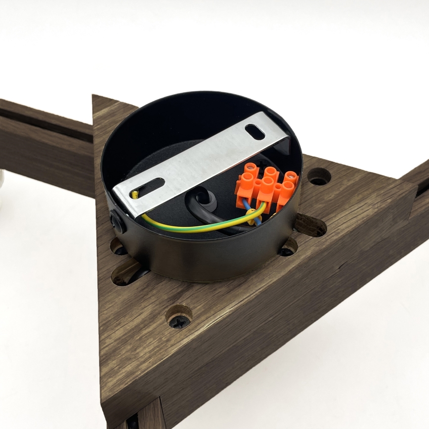 Brilagi - LED  Plafonnier ANTHONY 3xE14/40W/230V chêne noyer/noir