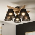 Brilagi - LED  Plafonnier ANTHONY 5xE14/40W/230V chêne/noir