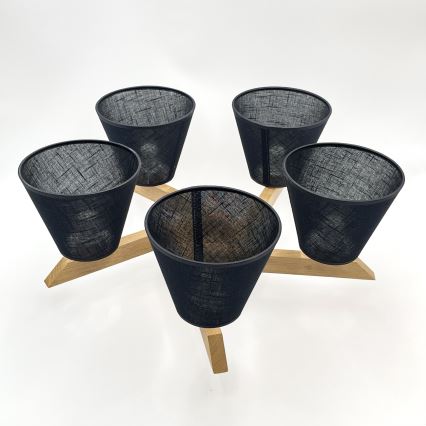 Brilagi - LED  Plafonnier ANTHONY 5xE14/40W/230V chêne/noir