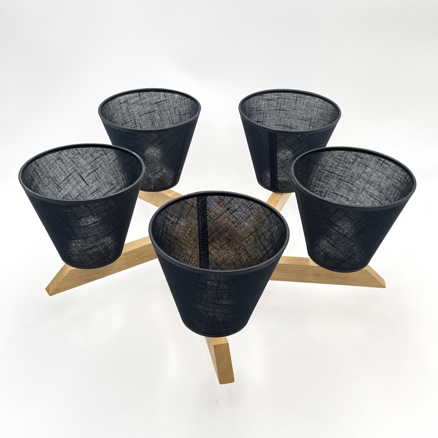 Brilagi - LED  Plafonnier ANTHONY 5xE14/40W/230V chêne/noir