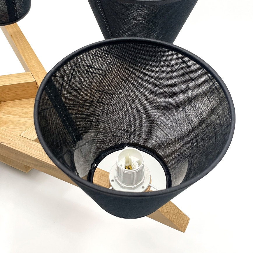 Brilagi - LED  Plafonnier ANTHONY 5xE14/40W/230V chêne/noir