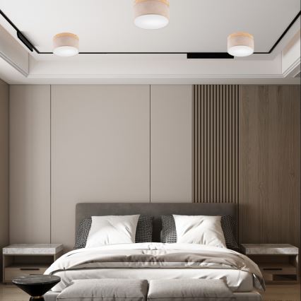 Brilagi - LED Plafonnier BELLADONNA 1xE27/15W/230V d.30 cm beige/pin