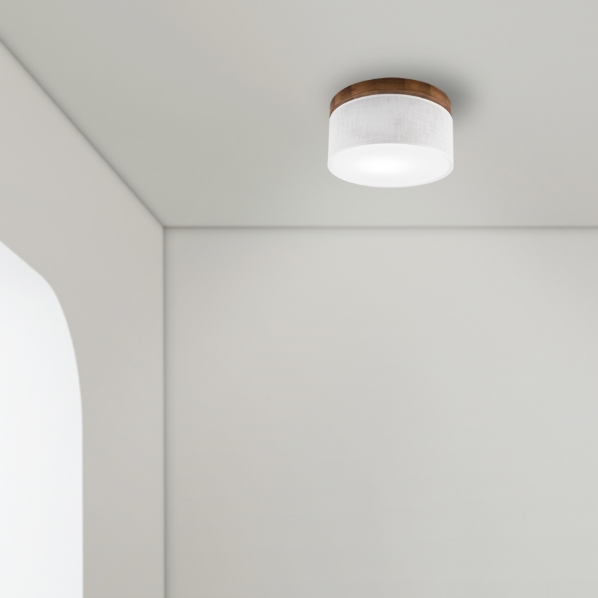 Brilagi - LED Plafonnier BELLADONNA 1xE27/15W/230V d. 30 cm blanc/chêne cerise