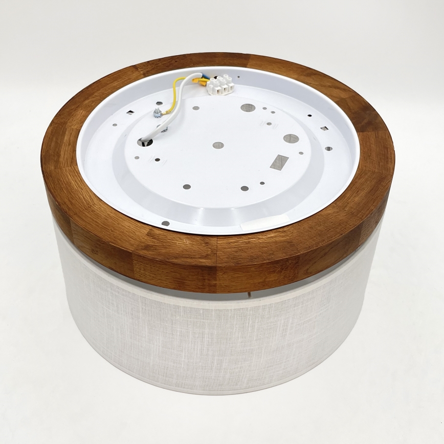 Brilagi - LED Plafonnier BELLADONNA 1xE27/15W/230V d. 30 cm blanc/chêne cerise