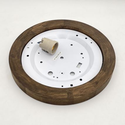 Brilagi - LED Plafonnier BELLADONNA 1xE27/15W/230V d. 30 cm blanc/chêne noyer