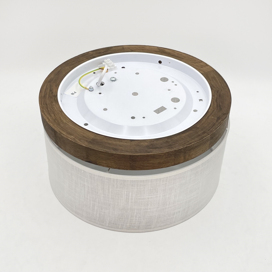 Brilagi - LED Plafonnier BELLADONNA 1xE27/15W/230V d. 30 cm blanc/chêne noyer