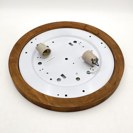 Brilagi - LED Plafonnier BELLADONNA 2xE27/15W/230V d. 40 cm blanc/chêne cerise