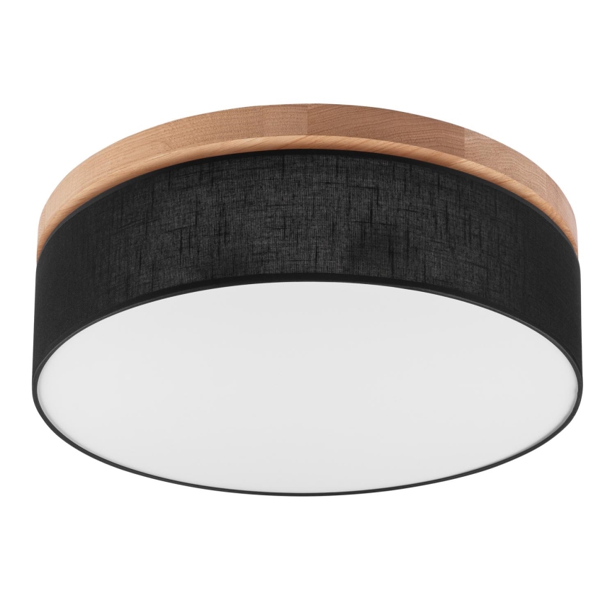 Brilagi - LED Plafonnier BELLADONNA 3xE27/15W/230V d.50 cm noir/chêne
