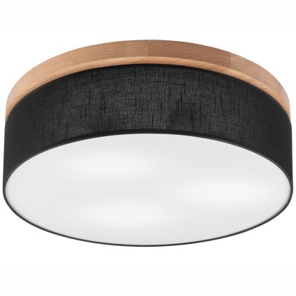 Brilagi - LED Plafonnier BELLADONNA 3xE27/15W/230V d.50 cm noir/chêne