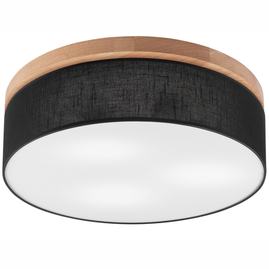 Brilagi - LED Plafonnier BELLADONNA 3xE27/15W/230V d.50 cm noir/chêne