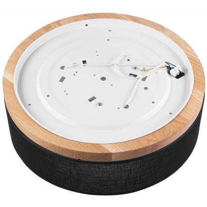Brilagi - LED Plafonnier BELLADONNA 3xE27/15W/230V d.50 cm noir/chêne