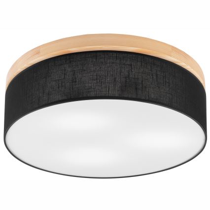 Brilagi - LED Plafonnier BELLADONNA 3xE27/15W/230V d.50 cm noir/pin