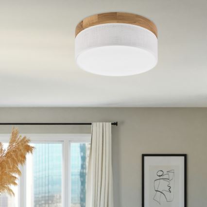 Brilagi - LED Plafonnier BELLADONNA LED/20W/230V Ø 30 cm blanc/chêne