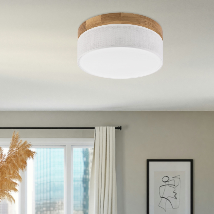 Brilagi - LED Plafonnier BELLADONNA LED/20W/230V Ø 30 cm blanc/chêne