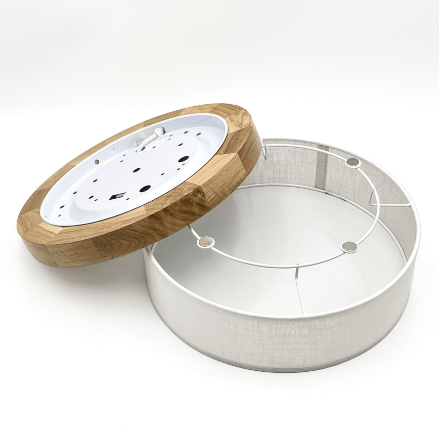 Brilagi - LED Plafonnier BELLADONNA LED/20W/230V Ø 30 cm blanc/chêne