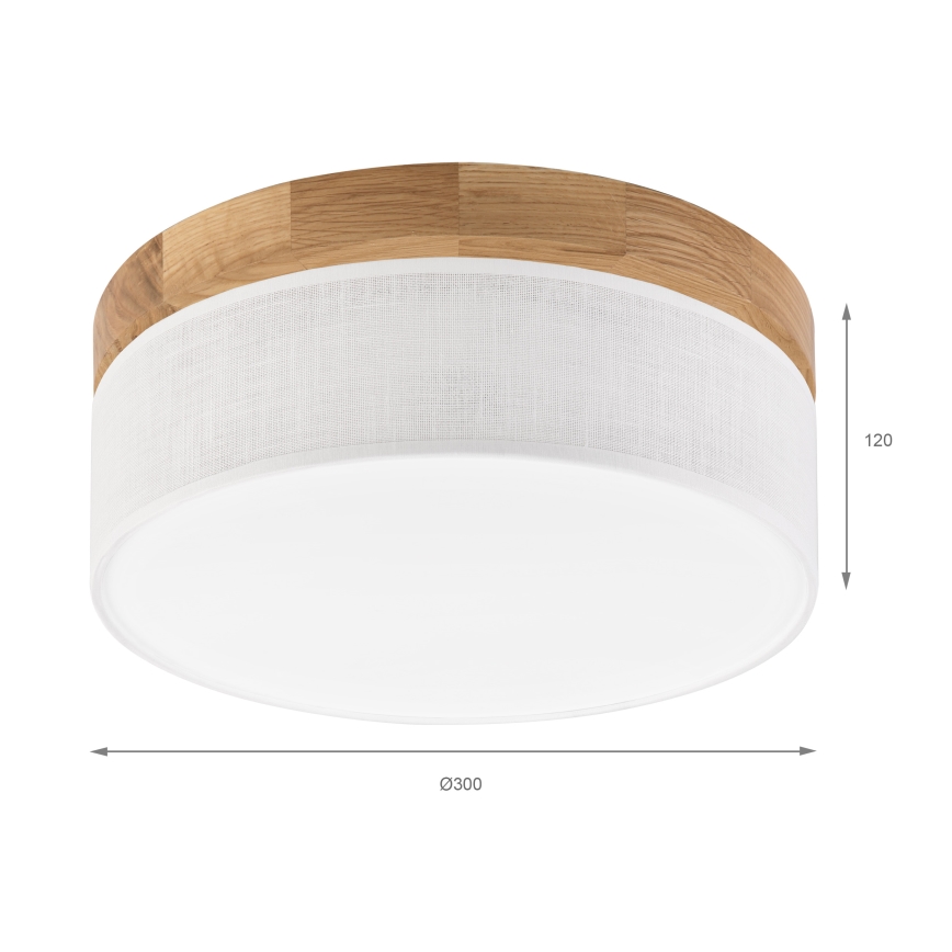 Brilagi - LED Plafonnier BELLADONNA LED/20W/230V Ø 30 cm blanc/chêne